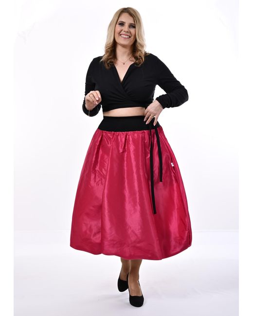 Frock Tales Red Enoki Puffball Skirt