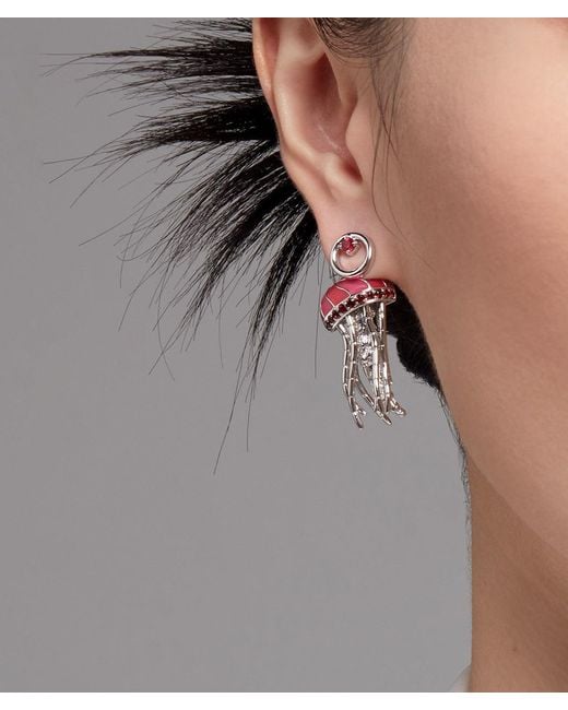 Onia Metallic Round Ruby Donut Studs