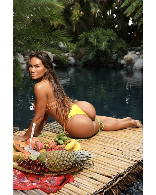 Animal Yellow Tropikal Bikini Bottom