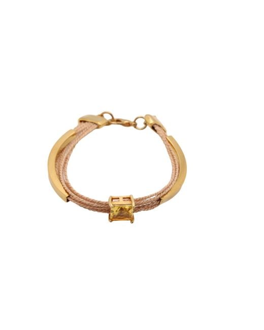 Nart Nature Making Art Metallic The Square Buriti Natural Fiber Bracelet