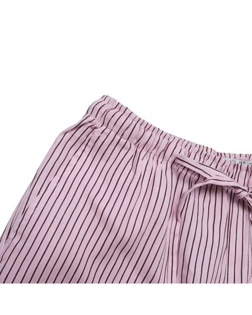 2KStyle Purple Amalfi Elasticated Striped Linen Wide-Leg Pants