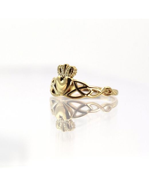 VicStoneNYC Fine Jewelry Metallic 14K Claddagh Ring
