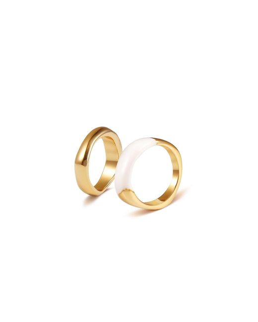 Retro Chic Metallic Time Ripples Ring