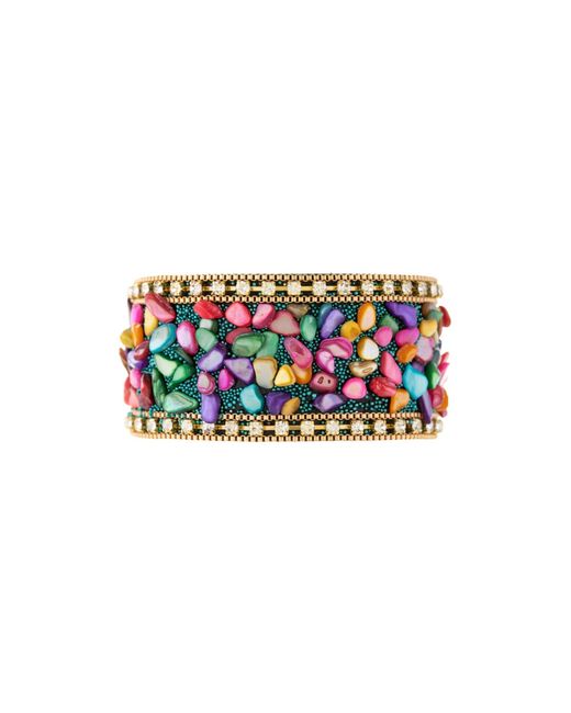 Saachi Metallic Gravel Beaded Bracelet for men