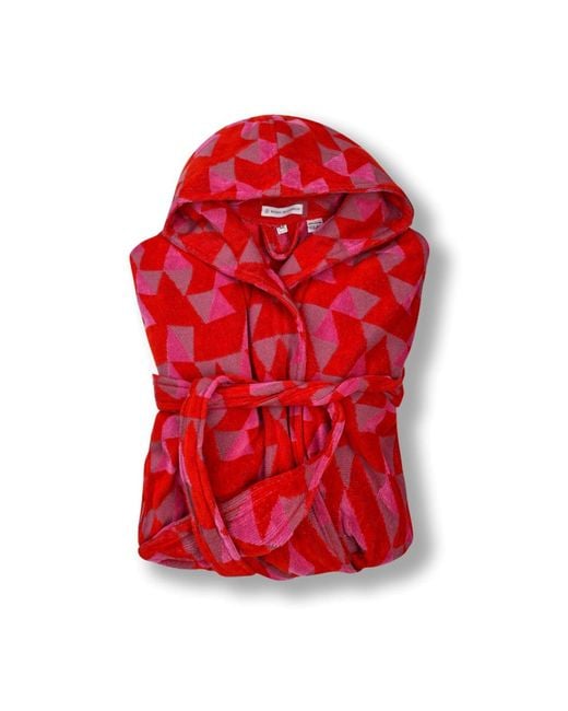 Bown of London Red Hooded Dressing Gown