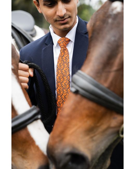Neightiv Brown Tie And Pocket Square Set- Bits Harmony for men