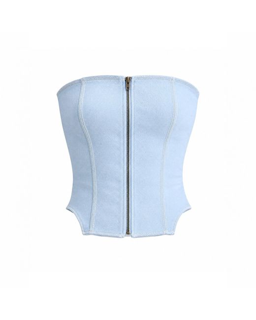 Luroq London Blue Contour Denim Bustier