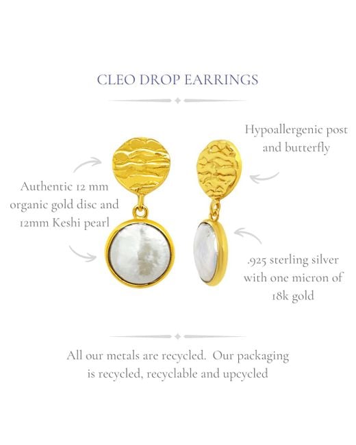 GEM BAZAAR Metallic Cleo Drop Earrings