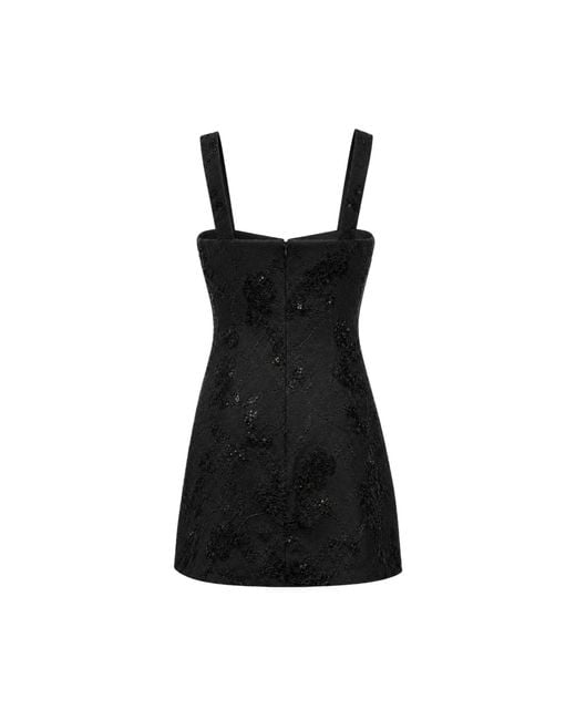 OW Collection Black Ravina Sequin Mini Dress