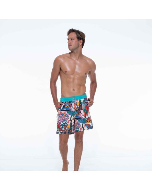 Live Kolibri Blue Board Shorts for men