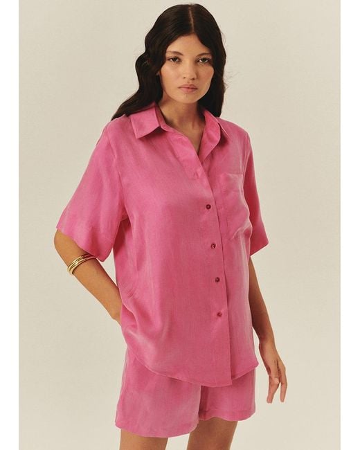 Exquise Pink Miranda Lyocell Shirt