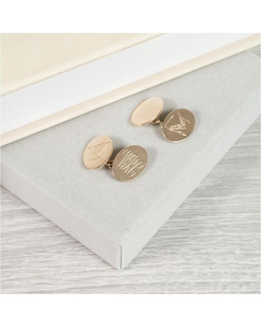 Auree Jewellery Metallic Albemarle Vermeil Oval Cufflinks for men