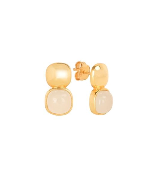 Lila Rasa Metallic Glossy & Sparkling Crystal Stud