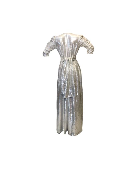 Julia Clancey Gray Olivia Sequin Palazzo Jumpsuit