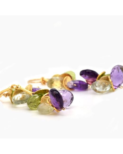 Lori Kaplan Design Metallic Signature Multi Gem Earrings