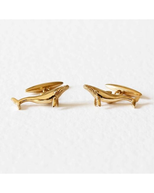 Lee Renee Metallic Whale Cufflinks for men
