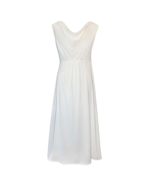 Alie Street London White Darcie Cowl Neck Dress