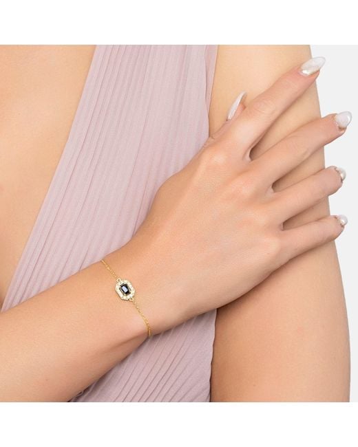 Latelita London Metallic Whistledown Gemstone Bracelet Sapphire