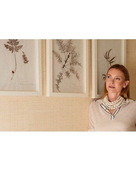 Fairchild Baldwin Metallic Neutrals Marbella Oval Ivory Necklace