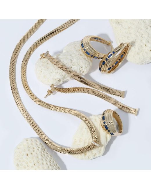 Glamrocks Jewelry Metallic Cz Chevron Herringbone Necklace- Clear