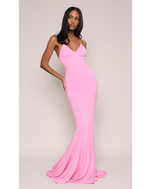 Moda Glam Pink Eve Mermaid Gown- Candy