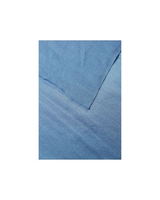 Heritagemoda Blue Handwoven Super Soft Light Wool Scarf