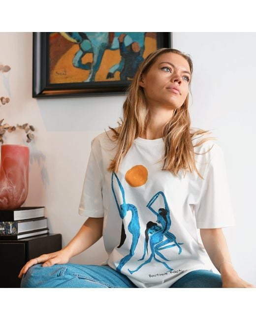 Boutique Kaotique Blue Full Moon Party Organic Cotton Tee