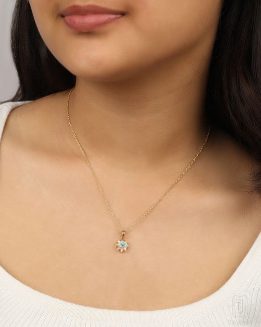 The Jewelz Metallic Ocean Bloom' & Rose Quartz Necklace