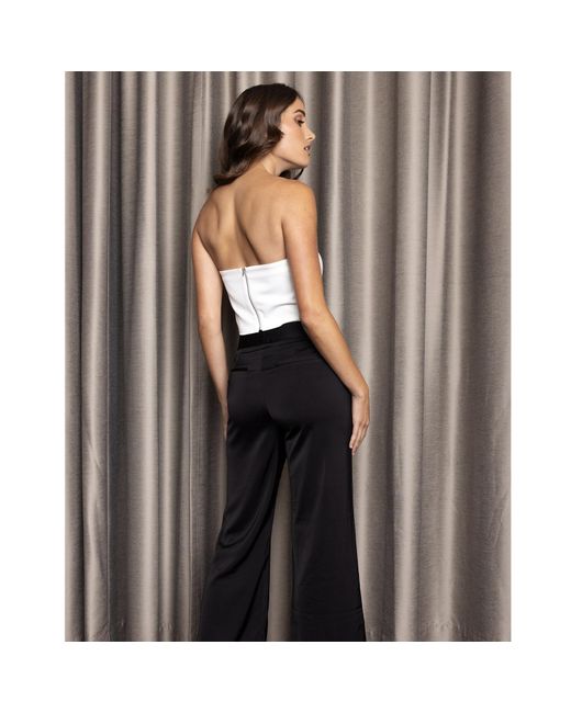 Riviera Soirée White Olivia Satin Strapless Top