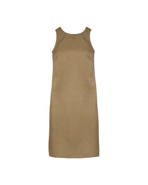 Conquista Natural Above-Knee Relaxed Tencel Jacquard Dress