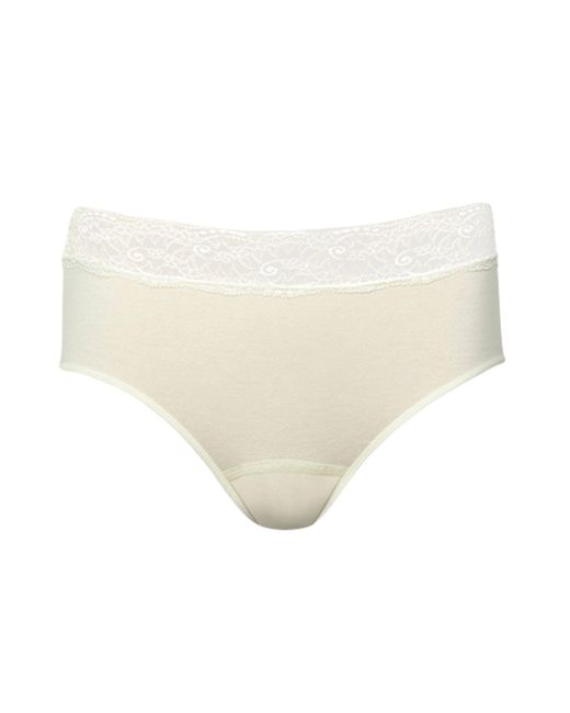 Zd - Zero Defects White Neutrals Atenea High-Waist Lace Brief – Softness With Soy Fiber