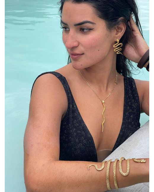 Sophie Simone Designs Metallic Earring Serpentine Ondulado
