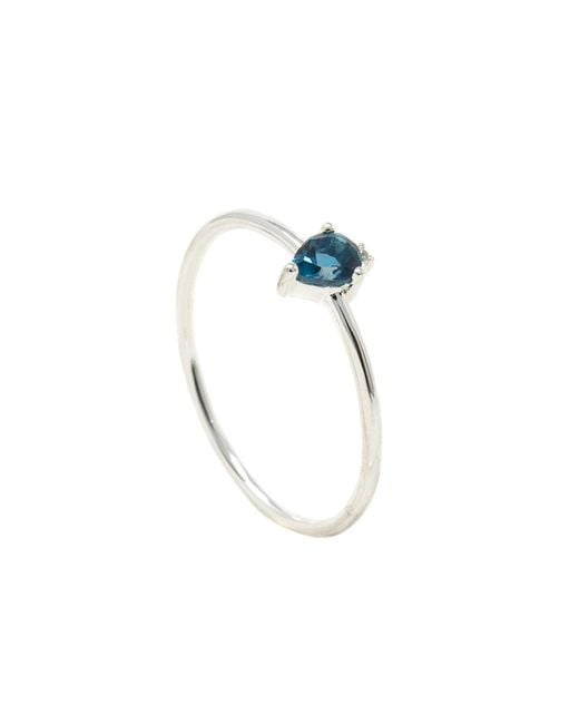 NASI SILVER White Pear Atarah Ring- Topaz & Topaz