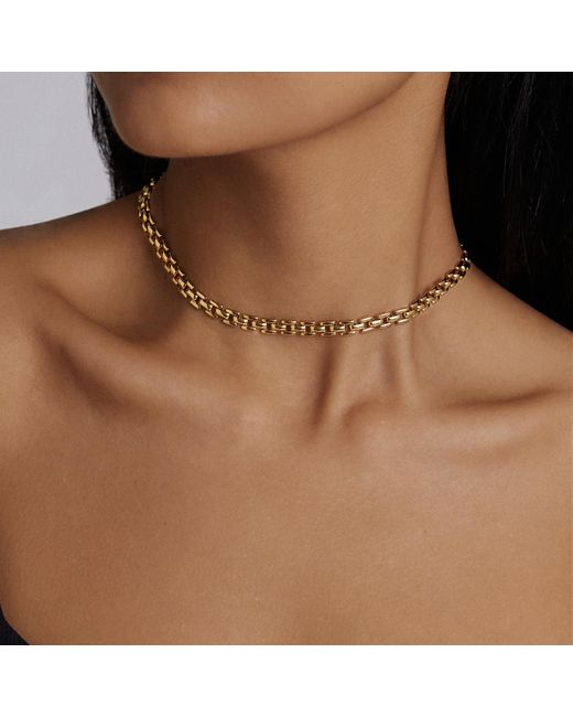 Retro Chic Metallic Rome Chain Necklace