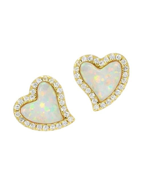 KAMARIA Purple Amore Heart Stud Earrings