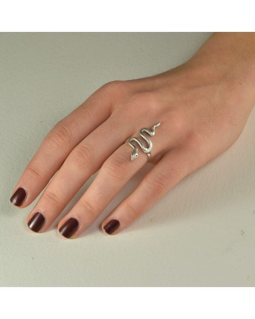 The Jewellery Store London Metallic Detailed Snake Ring