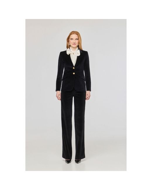 The Extreme Collection Black Velvet Blazer Oliva