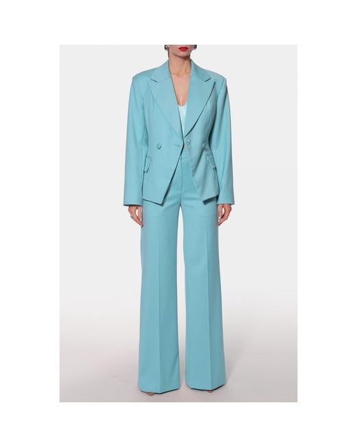 AGGI by HALEWSKI Blue Franzi How Am I Wide Leg Trousers