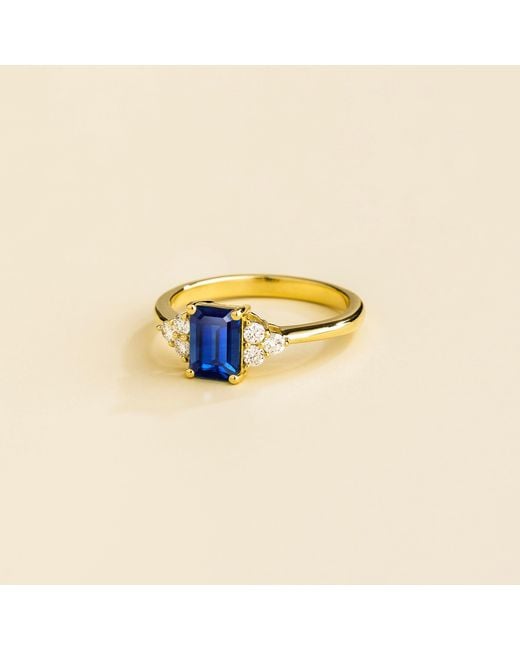 Juvetti Blue Chateau Ring Sapphire & Diamonds