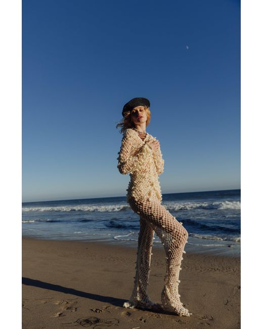 Andreeva White Handmade Crochet Shirt