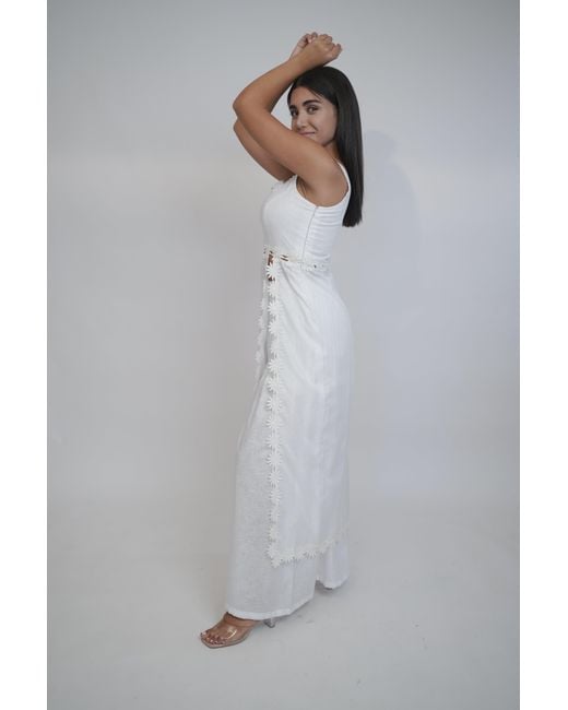 Muda Clothing Fz Llc White Margot Linen Top