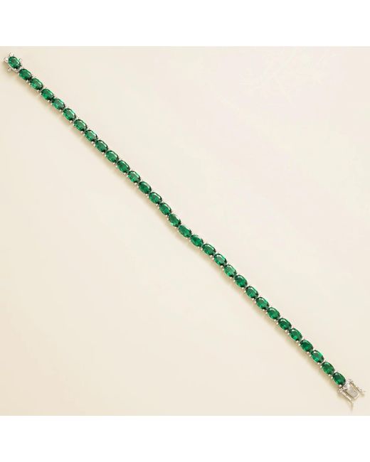 Juvetti Green Salto Tennis Bracelet Set With Emerald