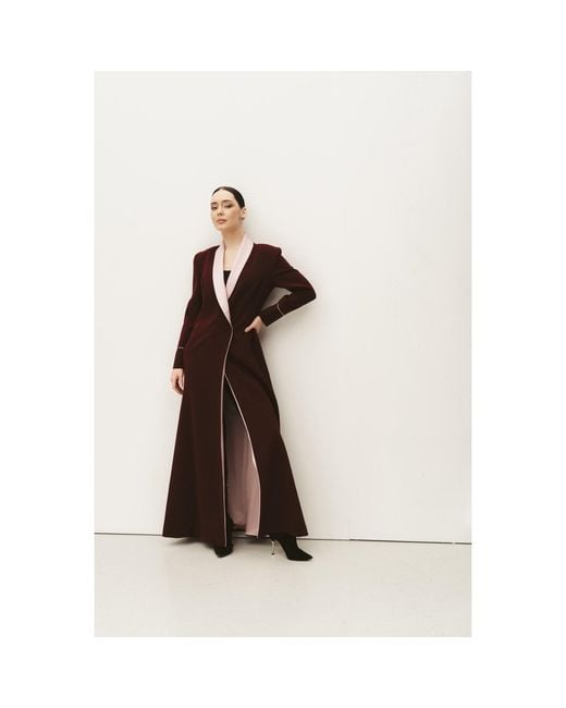 Roqaia Fashion House Red Rosé — Burgundy With Satin