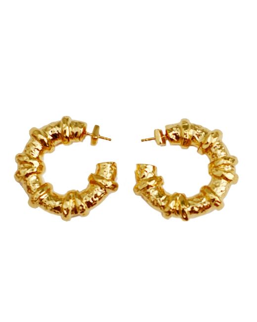 Krush Metallic Raina Chunky Adorned Hoops