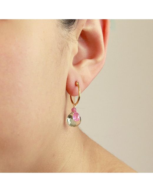 MOUNIR LONDON Metallic Gem Cluster Hoop Earrings