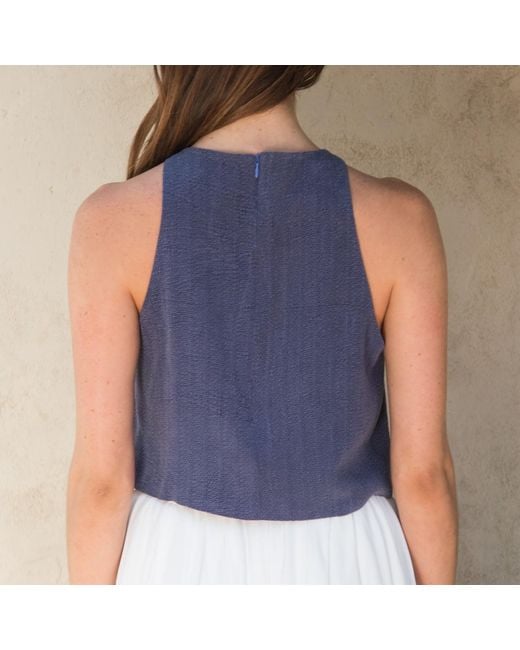 Misha Vaidya Blue Daniela Top