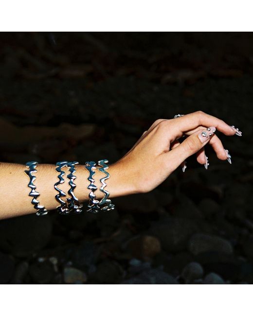 Luna Delphine Metallic Drip Bangle