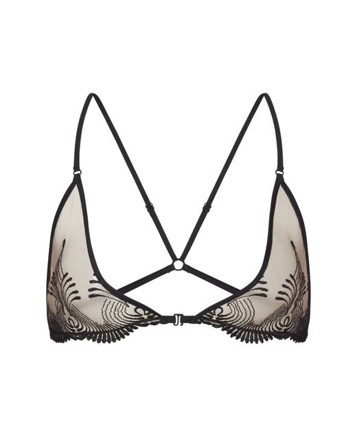 Lunatic Femme Natural Neutrals Love Triangle Embroidered Bra