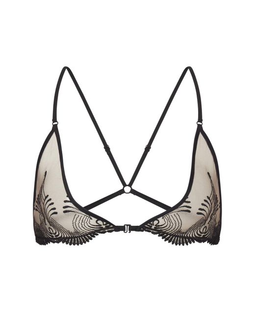 Lunatic Femme Natural Neutrals Love Triangle Embroidered Bra