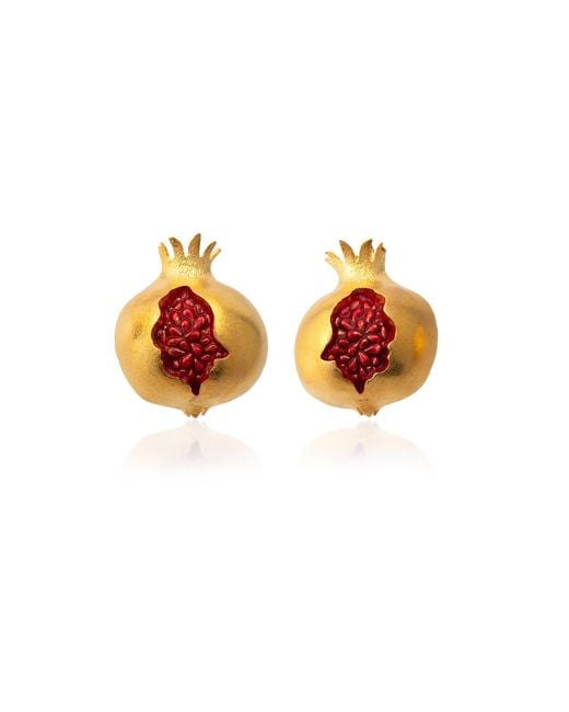Milou Jewelry Metallic Pomegranate Earrings